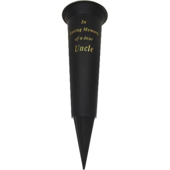 Special Graveside Memorial Grave Spiked Flower Vase In Loving Memory Special Memorial Vase for Graves - Plastic Cemetery Flower Holder with Spike, (2, Uncle)