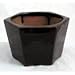 Self Watering Glazed Ceramic Pot - Brown - 6 3/8