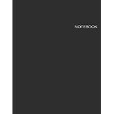 Blank Notebook: Unlined Notebook - Large (8.5 x 11 inches) - 100 Pages - Black Cover