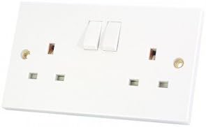 13 AMP Socket Outlet - 2 Gang Switched SP+1Earth Terminal