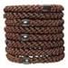 L. Erickson U.S.A. Hair Ties, Coffee Brown, 8 Count - Grab & Go Ponytail Holders - No Damage Hair Bands for Women - Hair Accessories