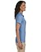 Jerzees Women's 4 Pearl Buttons Collar Polo Shirt, L, Light Blue