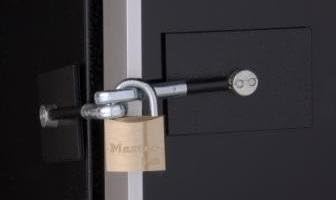 Black Refrigerator Door Lock With Padlock - Image 4