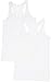2 Pack Zenana Women's Ribbed Racerback Tank Tops Large White, White