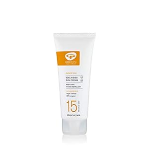 Green People Edelweiss Sun Cream SPF15 100ml | Travel Size for Hand Luggage | Natural, Organic Sunscreen with Tan…