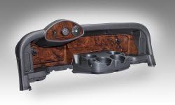 GMT Inc.GMT Inc Simulated Dark Burled Woodgrain Full Golf Cart Dash to fit E-Z-Go RXV 1st Generation Cart (Will NOT FIT New 2ND Generation CART) Includes 3 Hole Gauge Trim Plate