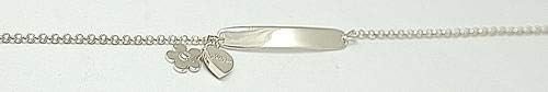 Lisa Jane Sterling Silver ID Bracelet with Charms