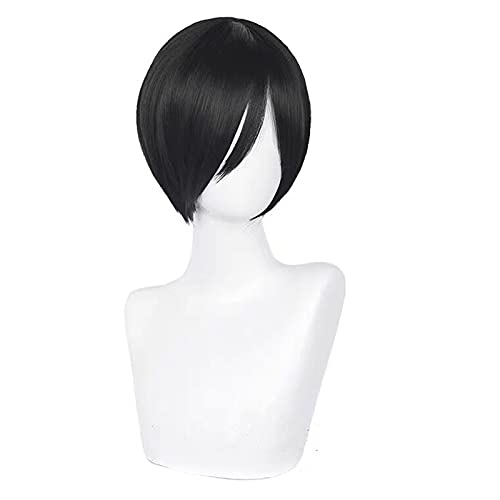 Wig Short Straight Black Anime Party Halloween Wigs