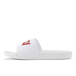 Levi's Men's Batwing Slide 2 Sandal, White, 11