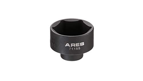 ARES 71155-32mm Low Profile Fuel Filter Socket - Low Profile Design for Easy Access - Chrome Vanadium Steel with Manganese Phosphate Coating to Resist Rust and Corrosion