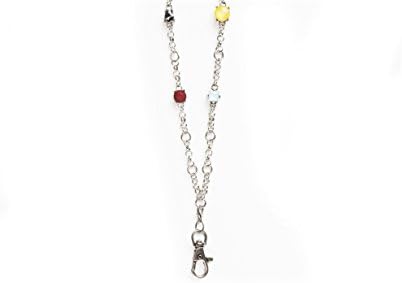 Georgia Multi-Colored Crystal Station Statement Lanyard Necklace (silver)