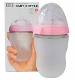 Comotomo 5 oz and 8 oz Baby Bottles, 4 Pack (Pink)