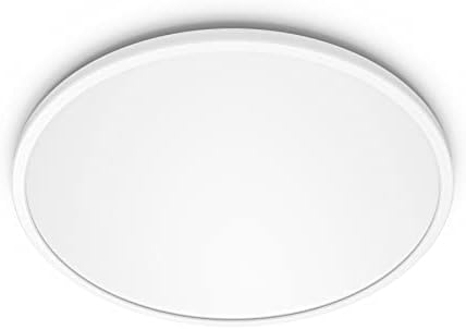 LED SceneSwitch Deckenleuchte (18 W), LED Deckenleuchte mit 3 Helligkeitsstufen und warmweißem Licht, energiesparende Raumbeleuchtung mit EyeComfort, schwarz