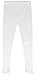 CAOMP Girls'%100 Organic Cotton Leggings for School or Play (9-10, White)