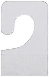 Count of 200 New Clear Plastic Hook Style Hang Tab with Adhesive ⅞"W x 1¼"H