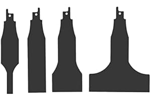 4Pcs Black High Carbon Steel Reciprocating Saw Scraper Reciprocating Saw Scraper Blades Cleaning Tool for Tile Cleaning, Floo