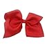 Red Grosgrain Bow Clip - Extra Large Bows with Alligator Clips by CoverYourHair