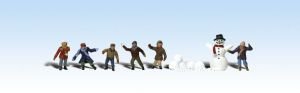 Snowball Fight HO Scale Woodland Scenics