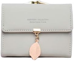 Amazon 二つ折り財布 レディース財布 ミニ財布 小さい財布 ウォレット 大容量 小型でコンパクト ミニ ガマ口 小銭入れ付き 6カード入れ １お札入れ 軽量 短サイフ 灰色 財布