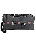 Styleforyou Travel Makeup Grey Boston Terrier Love Hearts Cosmetic Pouch Makeup Travel Bag Purse Holiday Gift For Women Or Girls