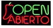 BuyDirectSign Jumbo LED ABIERTO Sign – BZ-B001 Red & Green 32x16 PVC Foamboard - Remote Control - Very Bright! 1 Year Warranty, 8 Flashing Modes