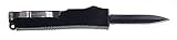 TacKnives OTF Double Action Safety Knife Out-The-Front Small (Black) (Double Edge)
