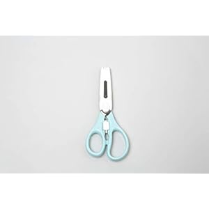 Little Angel Baby Food Scissors,Healthy Kitchen Shears,Children Safety Food Cutter,Never Rusts, with Cover (Blue)