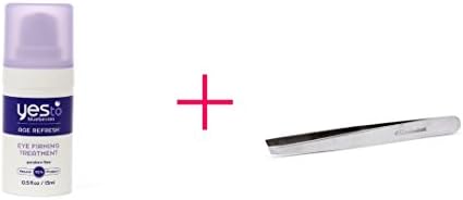 Yes to Blueberries Age Refresh Eye Firming Treatment (2pc AND e.l.f. professional Perfect Tweezers - BUNDLE)