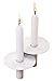 Exquizite 256 Church Candles with Drip Protectors for Christmas Eve Candlelight Service, Easter Service, Vigil Service and Devotional Service, Unscented White 5" H X 1/2 D, No Smoke primary