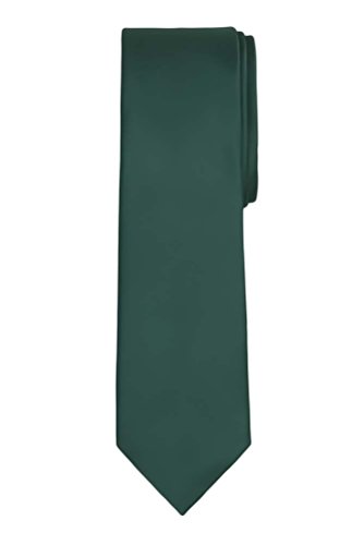 Jacob Alexander Solid Color Men's Regular Tie - Forest Green