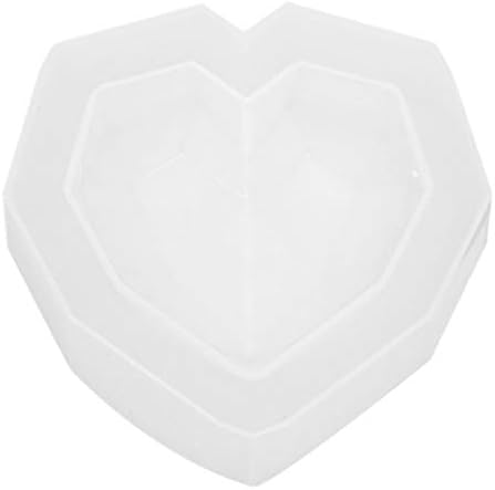 Itlovely Mini 3D Geometric Heart Shape Silicone Epoxy Resin UV Glue Crafts Mold Creative DIY Art Pendant Brooch Jewelry Tool Accessory