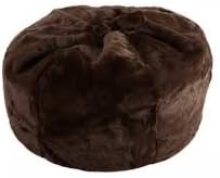 Large XL Size Brown Color Comfort Suede Kids and Teens Bean Bag Chair Cover Only by Ink Craft