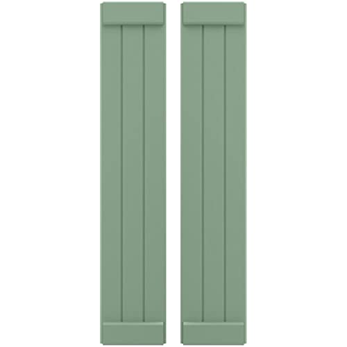 10 1/2"W x 83"H Americraft Three Board Exterior Real Wood Joined Board-n-Batten…