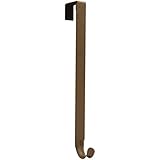 Haute Decor Over Door Adjustable Length Wreath Hook and Hanger - Matte Brown - Holds up to 20 lbs.