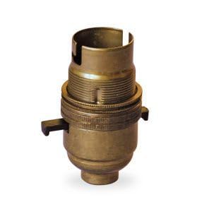 Lampholder Bayonet Cap Switched with Shade Rings (10mmfemalethreadedentry,Antique)