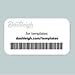 20 Chocolate Candy Bar Labels, 5.3 x 5.25 in (Pastel Blue)