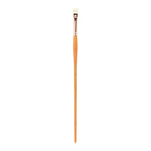 Princeton Refine Artist Brush, Brushes for Oil and Acrylic Paint, Series 5400 Natural Chunking Bristle, Bright, Size 6