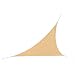 Ollieroo Shade Sail UV Block Fabric Patio Outdoor Canopy Sun Shelter with 5ft PE Ropes and Steel D-Rings 16.5x16.5x16.5ft Triangle Sand primary