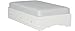 South Shore Tiara Mates Bed with 3 Drawers Pure White Twin