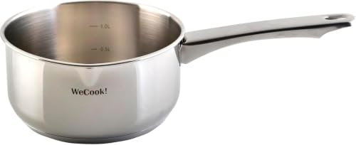 Wecook Saucepan 20 cm/2.7 L, Stainless Steel, All Hob Types, with Spout