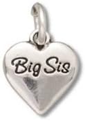 Sterling Silver Big Sis Charm
