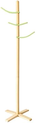 Amazon ホテルハンガー 子供のコートラック 床に立っソリッドウッド服は360 スピンコートスタンドクリエイティブアセンブリ木製ハンガーフック 簡単に設置できるコートラック Color A ハンガーラック オンライン通販