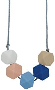 Glitter and Spice Silicone Teething Necklace Geometric Collection, Aspen