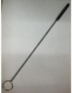 Brush Research Spiral Twist Brush, Nylon, Single Stem, 5/16" Diameter, 0.008" Wire Diameter, 9-1/2" Shank Length, 12" Length, Hand Brush (Pack of 12)