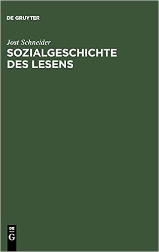 Sozialgeschichte Des Lesens Zur Historischen Entwicklung Und Sozialen Differenzierung Der Literarischen Kommunikation In Deutschland Amazon De Schneider Jost Bucher