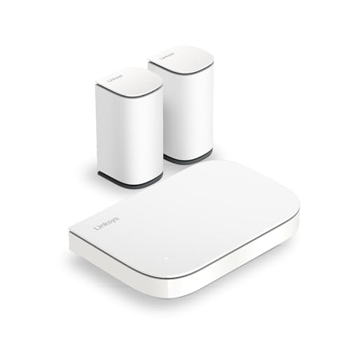 Système WiFi Mesh Double Bande Velop Micro 6 de Linksys – Routeur WiFi 6 3 Gbit/s pour 465 m² et Plus de 150 appareils – Remplace Le routeur Internet et l’amplificateur – Lot de 3