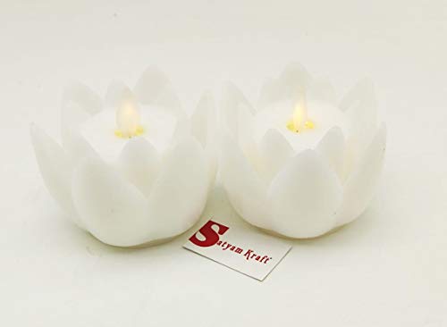 SATYAM KRAFT 2 Pcs Sensor Water Floating Diyas Smokeless Flameless Candles Lotus Flowers Led Tea Light Candle for Pool,Pond,Christmas,Wedding,Glass Water Bowl Decoration,Home Decor Items Valentine 2 SATYAM KRAFT 2 Pcs Sensor Water Floating Diyas Smokeless Flameless Candles Lotus Flowers Led Tea Light Candle for Pool,Pond,Christmas,Wedding,Glass Water Bowl Decoration,Home Decor Items Valentine - Image 2