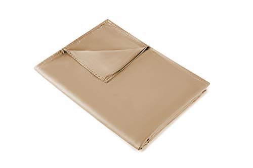 Weighted Idea Cooling Bamboo Weighted Blanket Removable Duvet Cover 48''x78'' (100% Natural Bamboo, Champagne Golden)
