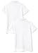 Amazon Essentials Girls' Short Sleeve Uniform Interlock Polo Shirt, Pack of 2, White, Medium
