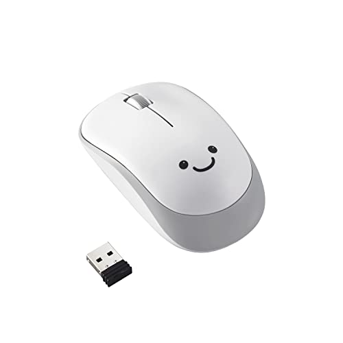 ELECOM Silent Wireless Mouse Gray White